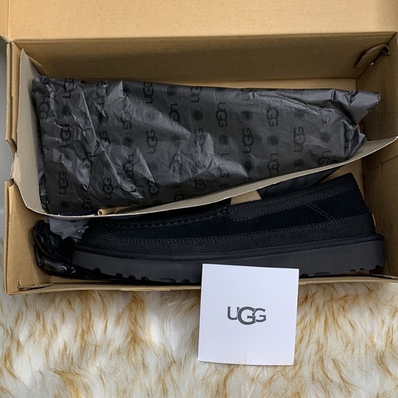 UGG Australia DEX Slippers Black 1103901  Suede Slippers Loafer - Picture 10 of 14